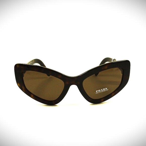 PRADA SPR 11V 2AU-8C1 Cat Eye Tortoise Frame Brown Lens 55-21-140 Sunglasses - Picture 2 of 7